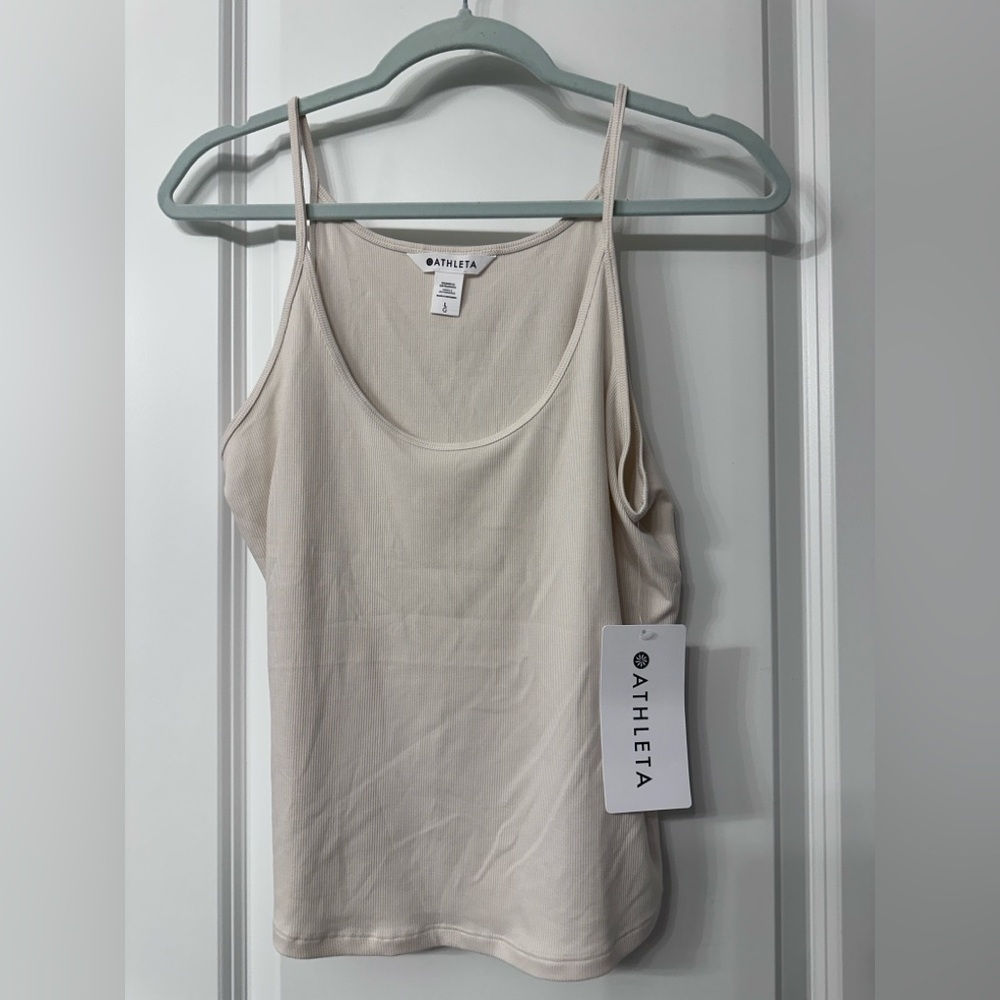 Athleta Cream Women's Tank Top - L